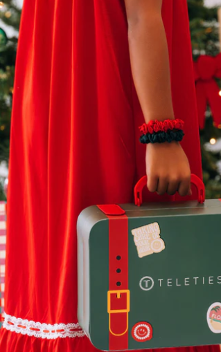 Teleties™ Hair Ties | Poinsettia Scrunchie