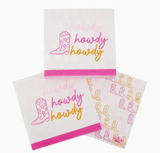 Howdy Cowgirl Cocktail Napkins