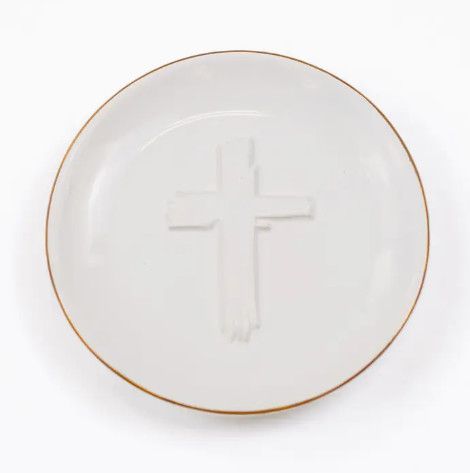 Cross Embossed Trinket Dish