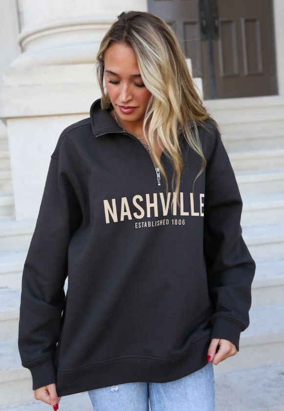 The NASH™ Nashville Quarter Zip | Faded Black