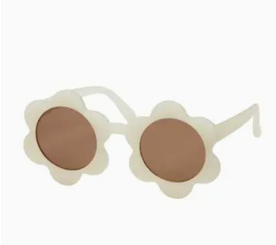 Kids Sunglasses Big Flower Frame | White