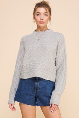 The Cindy Cable Knit Top, Size: S