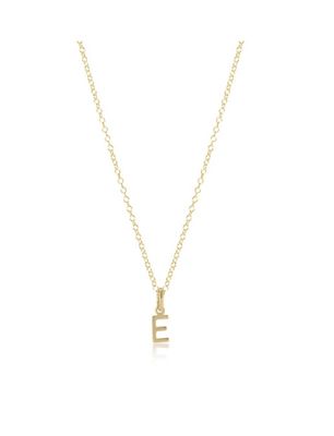16&quot; Gold Necklace Respect Gold Initial Charm
