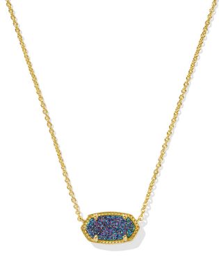 The Elisa Gold Necklace in Multi Drusy