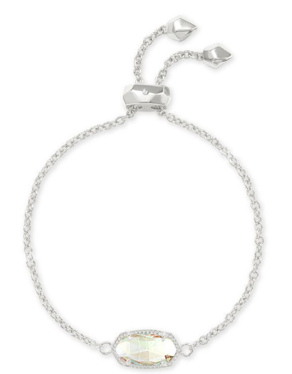 The Elaina Silver Chain Bracelet in Dichroic Glass