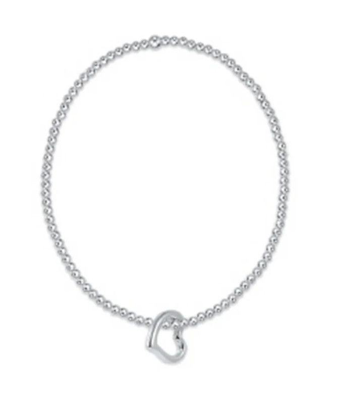 Classic Sterling 2.5mm Bead Bracelet Love Sterling Charm