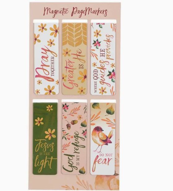 Magnetic Bookmark Set | God is My Refuge