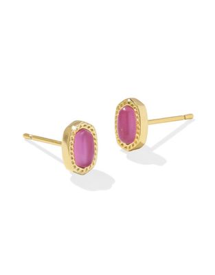 The Mini Ellie Stud Earring Gold Azalea Illusion