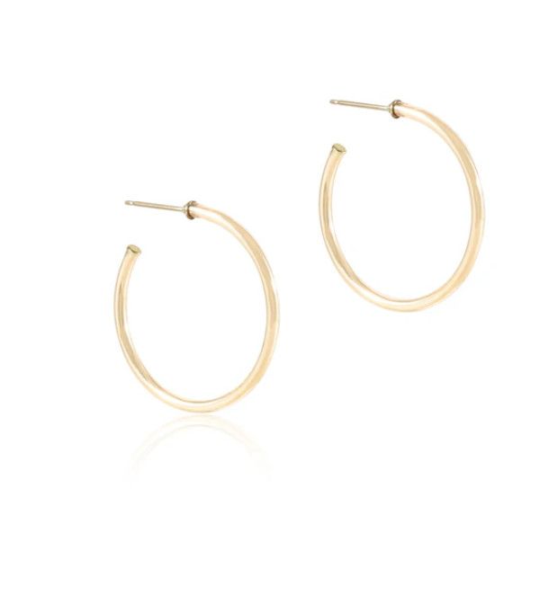 Round Smooth 1.25&quot; Post Hoop  2mm Smooth