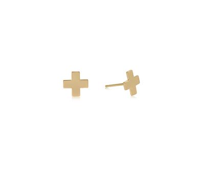 Signature Cross Stud Gold