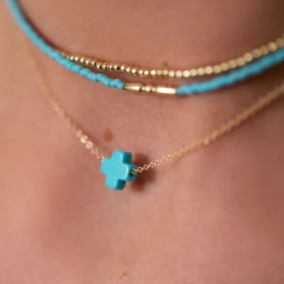 16&quot; Signature Cross Gold Necklace