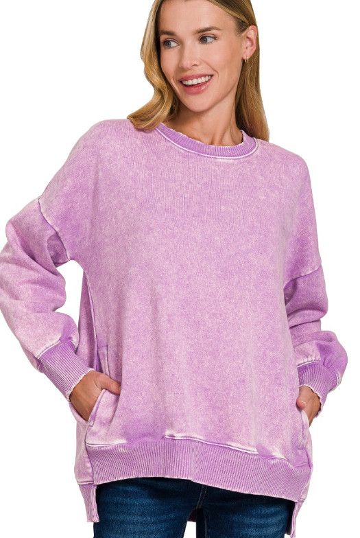 The Annabelle Sweatshirt, Color: Lavender, Size: S