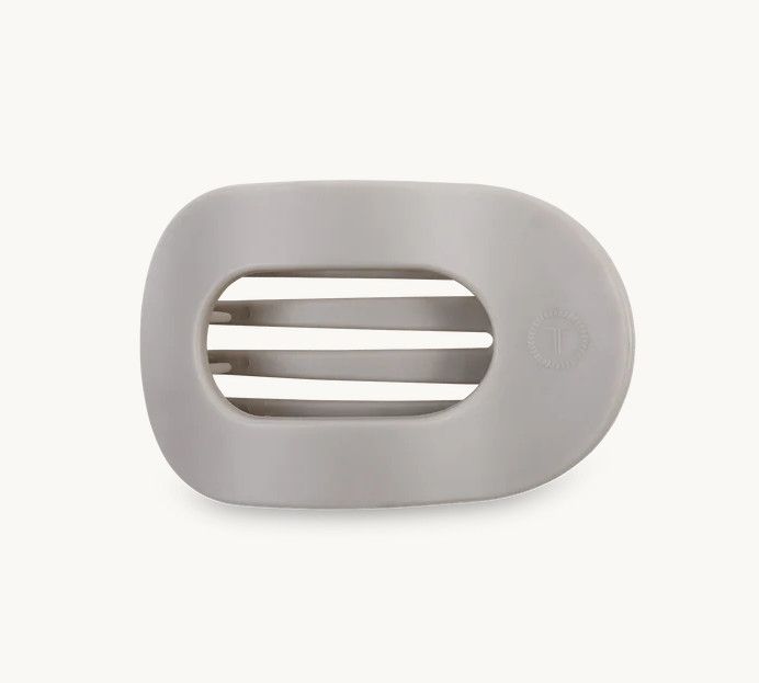 Teleties™ Flat Round Hair Clip | Silver Flames, Size: Small