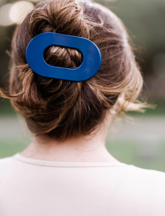 Teleties™ Flat Round Hair Clip | Midnight Rain