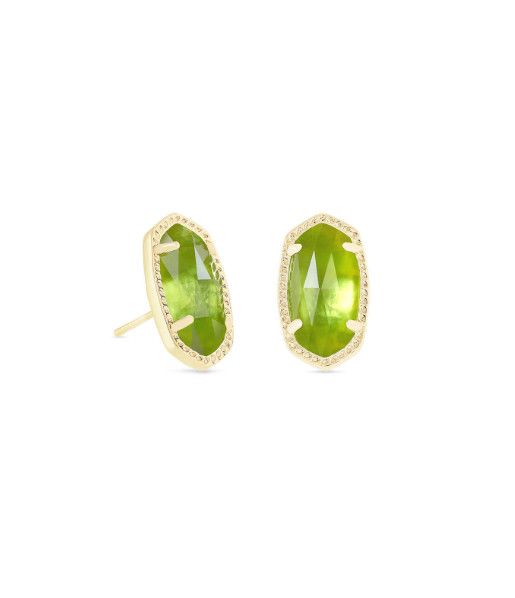 The Ellie Earring Gold Peridot Illusion