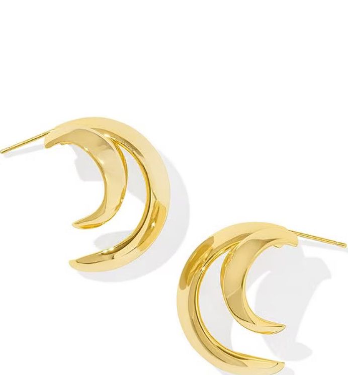 The  Liana Double Hoop Earring Gold