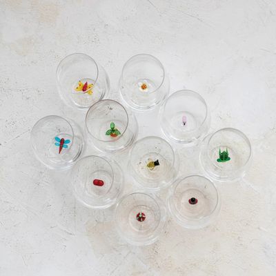 Stemless Wine Glass with Figure