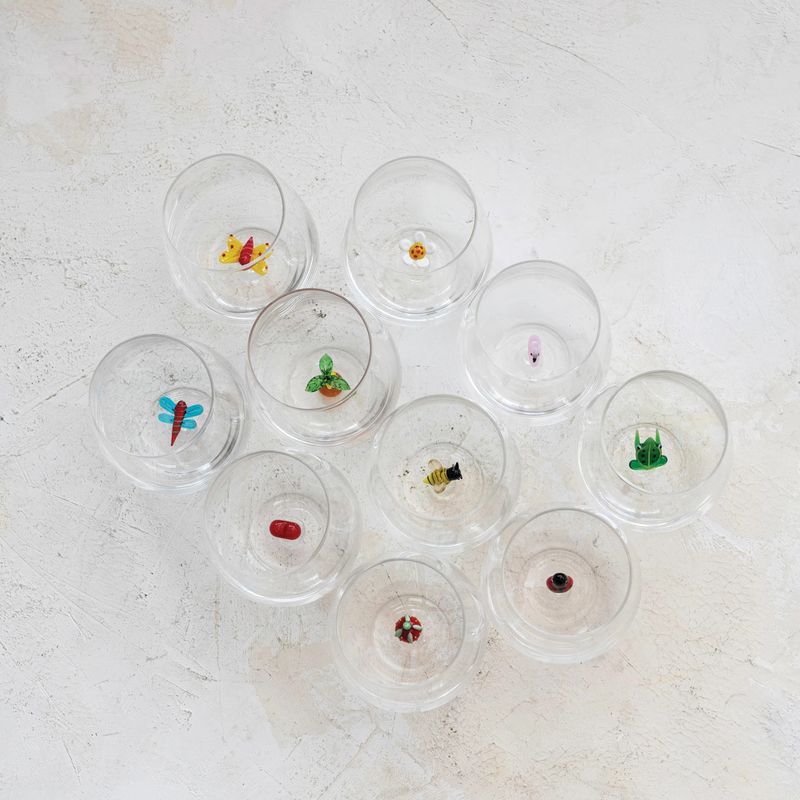 Stemless Wine Glass with Figure