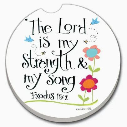Lord is my Strength Car Coaster