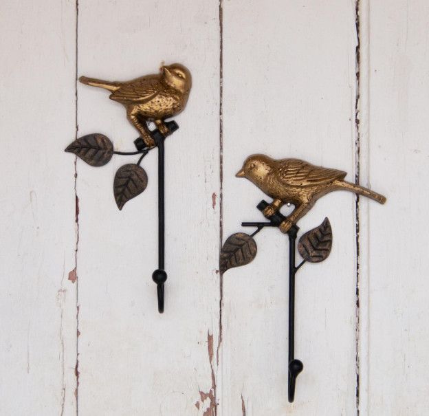 Gold + Black Bird Hooks