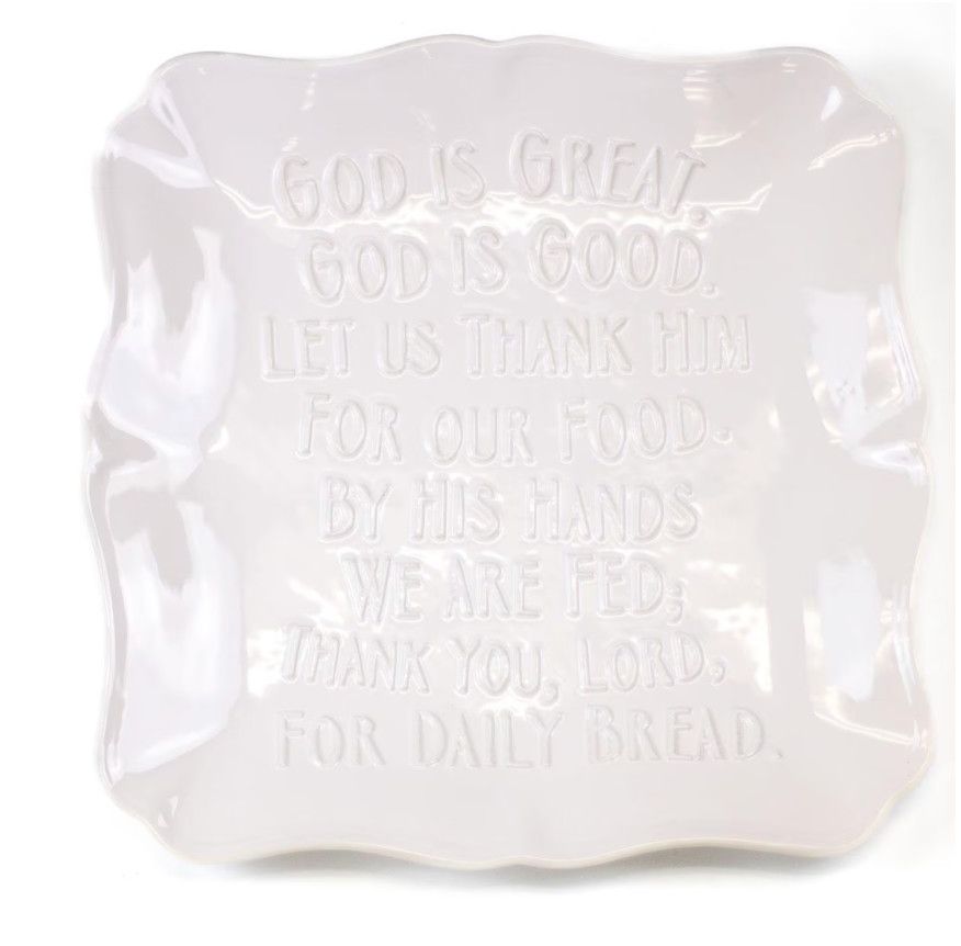 God is Great Square Platter