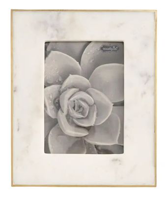 Marble &amp; Gold Trim Frame, Size: 4 X 6