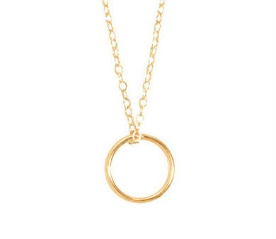 Halo Charm 16&quot; Necklace, Color: 14K Gold Filled