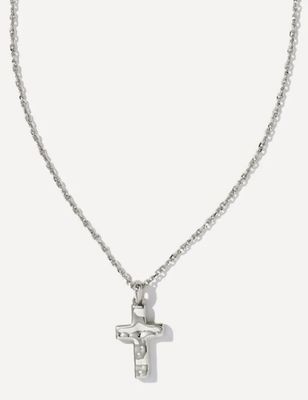 The Cross Pendant Necklace, Color: Silver