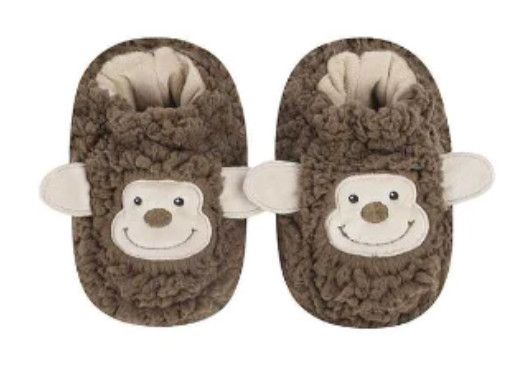 Baby Sherpa Animal Booties, Color: Monkey, Size: 0-3M