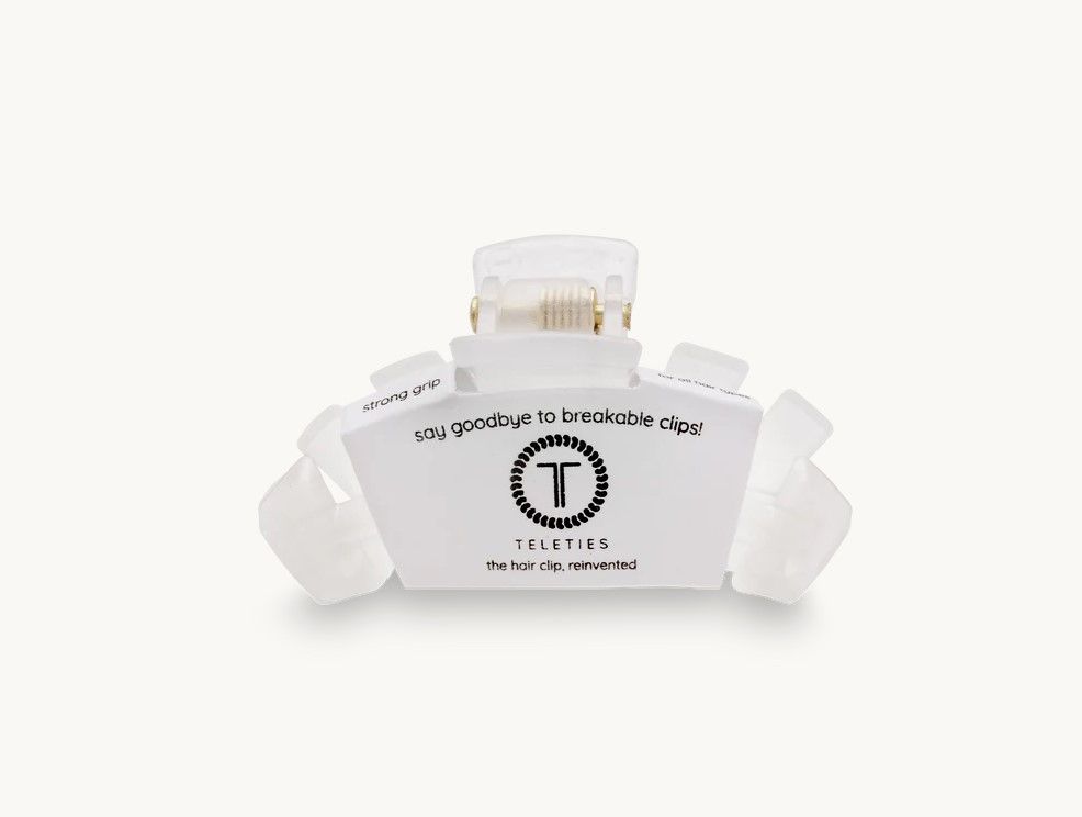 Teleties™ Classic Hair Clip | Coconut White, Size: Tiny
