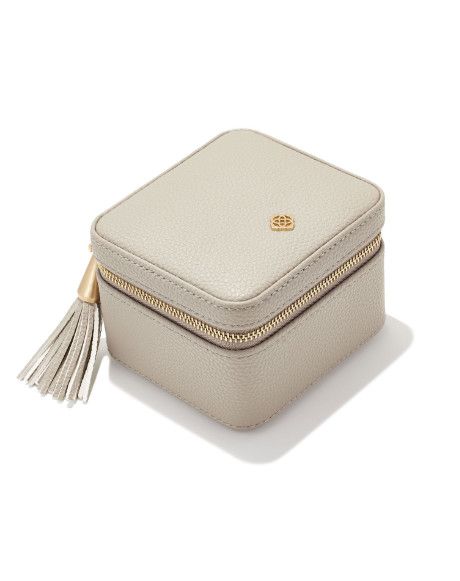 Taupe Zip Jewelry Case , Size: Small