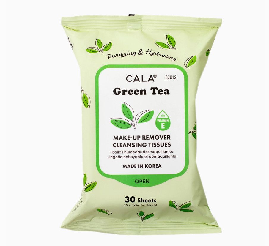 Cala Makeup Remover Wipes , Size: Green Tea