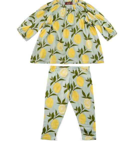 Lemon Baby Dress &amp; Legging Set, Size: 3-6M