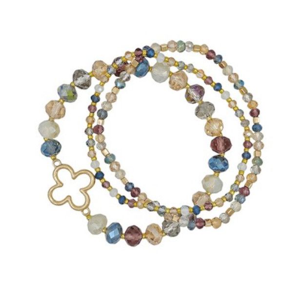 The Haven Bracelet Set, Color: Dark Multi