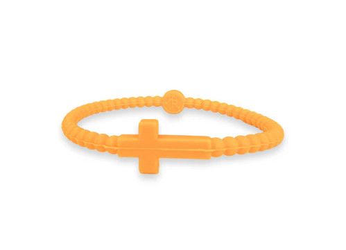 Jesus Cross Silicone Bracelet Mango, Size: Small
