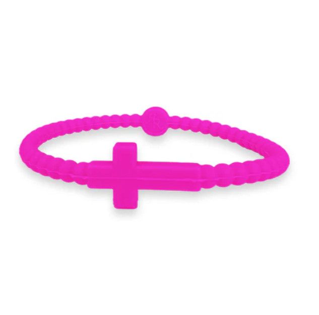 Jesus Cross Silicone Bracelet Warrior, Size: Small