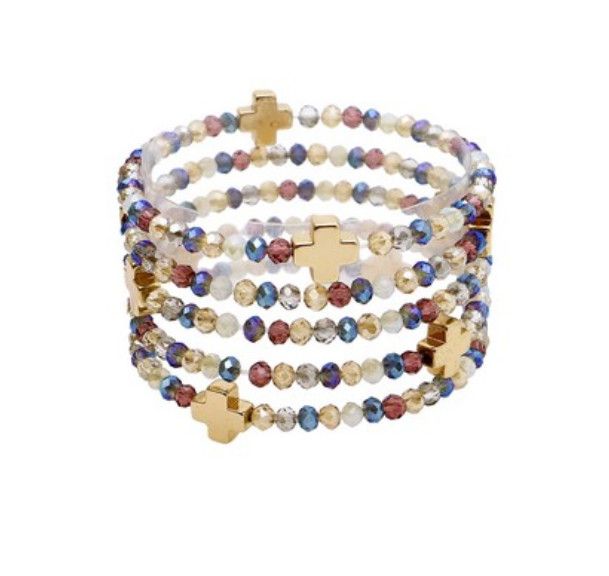 The Garrett Bracelet set, Color: Multi Dark