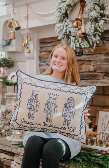 Chinoiserie Nutcracker Pillow, Color: Hendersonville