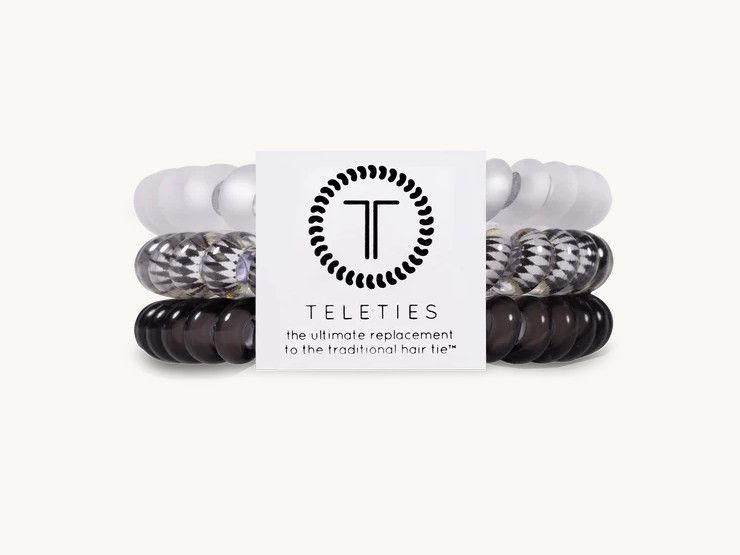 Teleties™ Hair Ties | Silver Flames, Size: Small