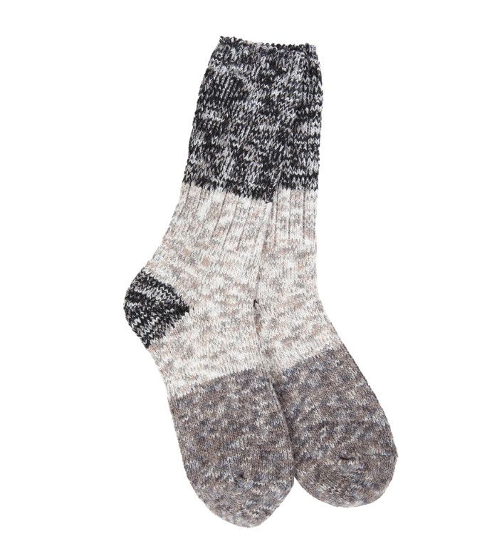 Ragg Ribbed Crew Socks, Color: Stone CB Multi