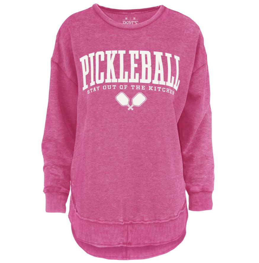 The Preppy Pickleball Melange Poncho Fleece, Size: S