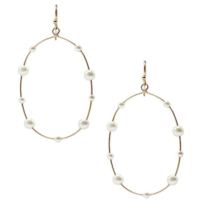 The Taylor Pearl Earrings, Color: Gold