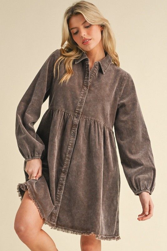 The Ely Dress, Color: Brown, Size: S