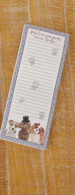 Animal Lover Magnetic Notepad, Style: Dogs Leave Paw Prints