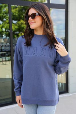 The NASH Iconic Crewneck | Indigo, Size: S