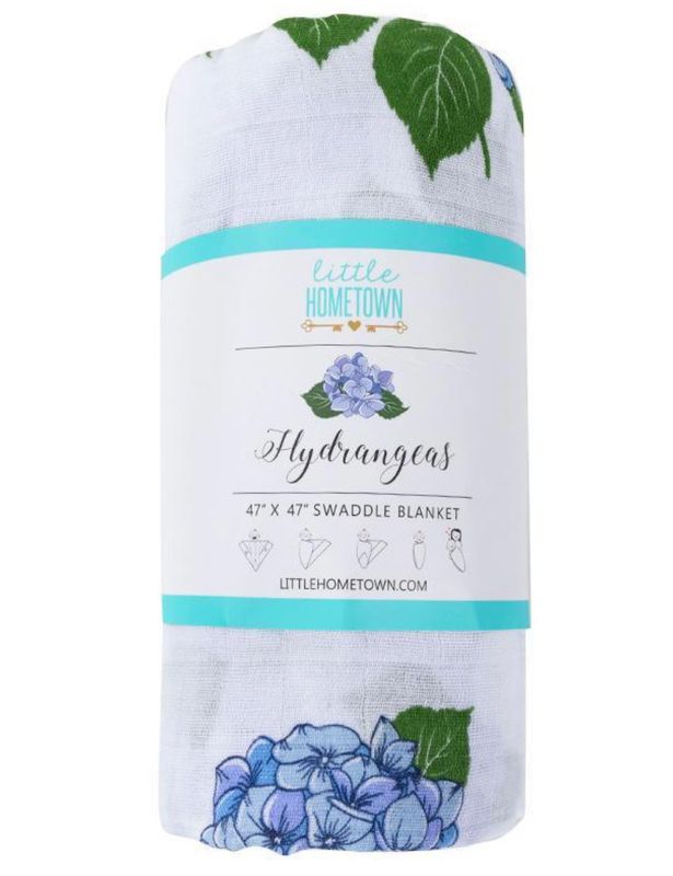 Hydrangea Swaddle Blanket