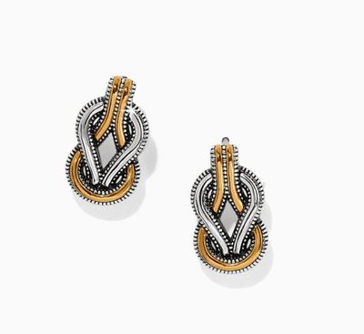 Interlok Harmony Two Tone Post Earrings