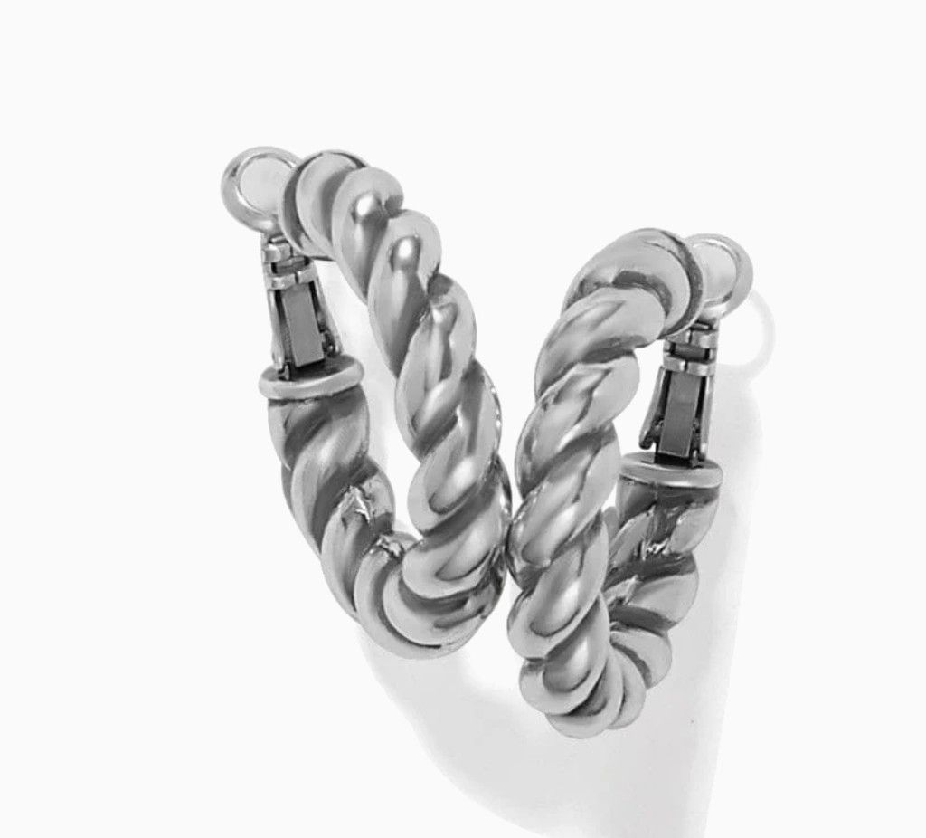 Interlok Twist Medium Leverback Hoop Earrings