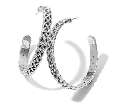 Interlok Braid Large Hoop Earrings