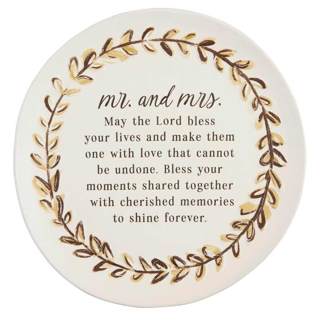 Mr. and Mrs. Blessing Plate